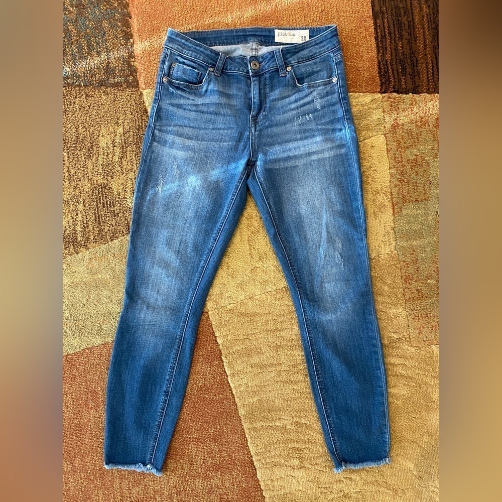 REVOLVE / Pistola Lightly Distressed Ankle Crop Jeans EUC Pistola REVOLVE